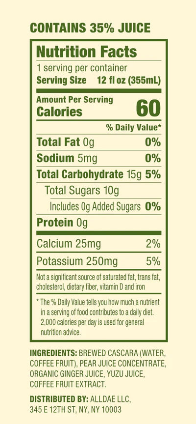 alldae superfruit soda - Ginger Yuzu