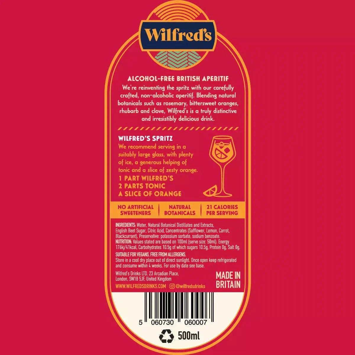 Wilfred's - Bittersweet Aperitif - Non-Alcoholic Aperitif