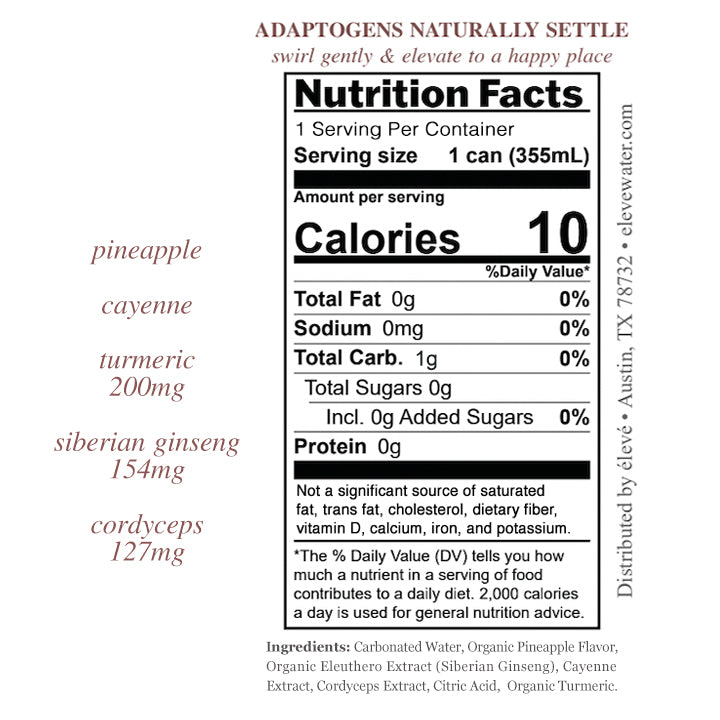 élevé Fire (Pineapple Cayenne) - Adaptogen Sparkling Water
