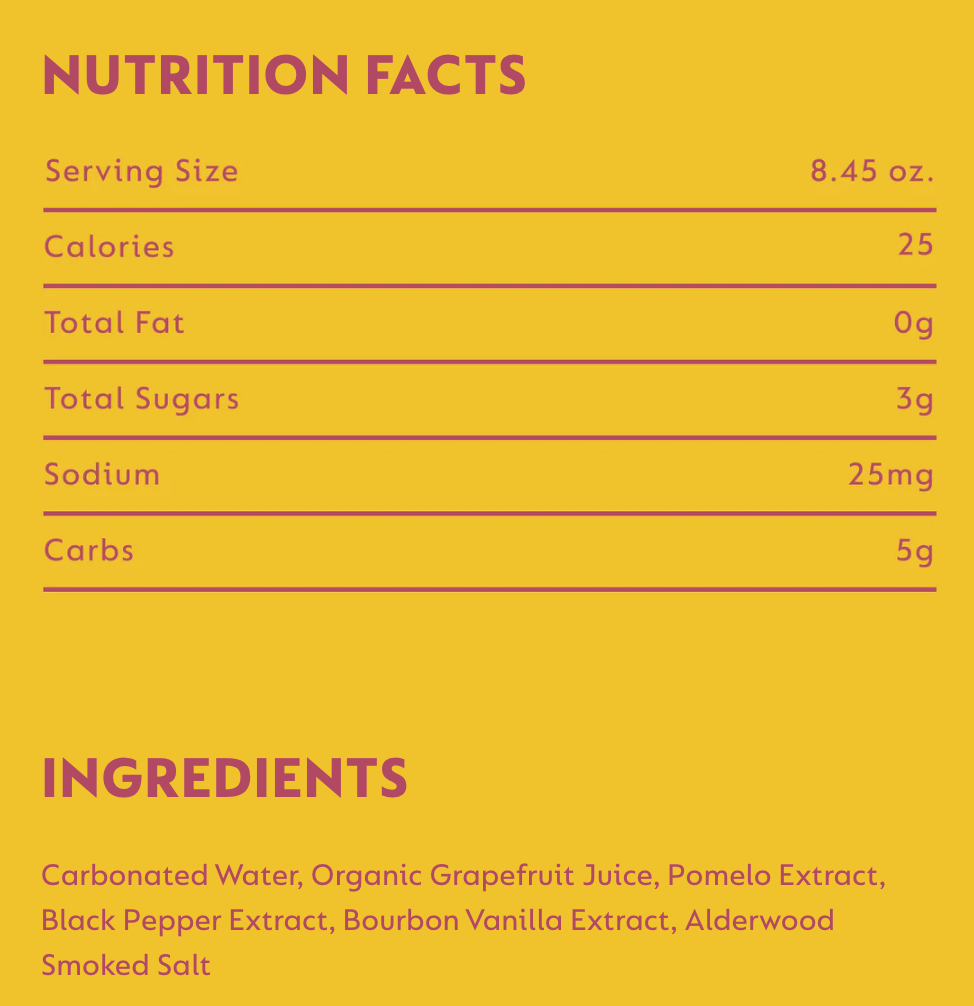 avec grapefruit pomelo nutrition facts ingredients