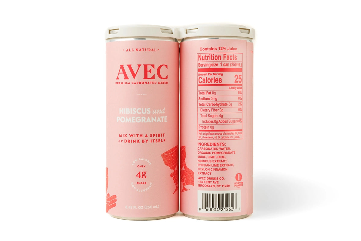AVEC Hibiscus & Pomegranate - Sparkling Drink Mixer