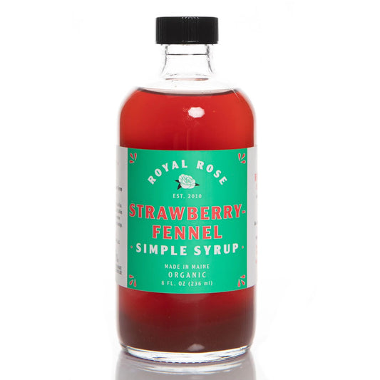 Royal Rose Syrups - Strawberry Fennel Organic Simple Syrup 2oz